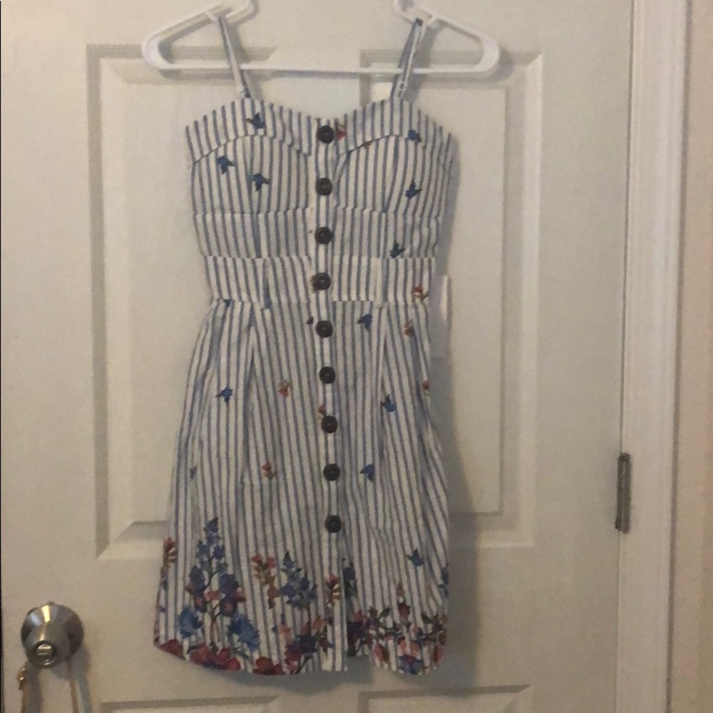 Cute white and blue floral dress